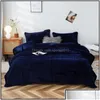 Cobertores Têxteis Jardim Home Jardo Cor sólido inverno Golden Mink Wool Blain Fluffy quente e macio erva azul coral preto coral luxuoso dhha1