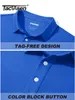 Mens Polos Tacvasen långärmad snabb torr tshirts andningsbara sport tees casual golf polo skjortor arbete tshirt pullover tops man 230815