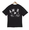 メンズTシャツデザイナー限定版カップルティーストリートウェアサマーファッションブランドAミリシャツスプラッシュリンクレタープリント短袖カジュアルルーズクルーネックS-XL