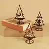 Ljusstakar julhållare svart guld romantisk borddekor xmas träd santa älg familjefest bordsskiva prydnad
