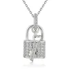 Подвесные ожерелья европейские и американские модные клавиши Lock Легко использовать хрустальное ожерелье в подарок на женские подарки оптом