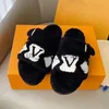 Zapatillas ASEO Slippers planas de laninilla ASA COALLA COMO COMOLO COMO Mujer zapatos de lana de piel en relieve Tobogán para mujeres con caja Sandalias de tobogán de invierno de nylon lujo I J230815