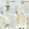 Girl'S Dresses Girl 2023 Summer Children Toddler Girls Clothes Sweet Floral Bow Short Sleeve Puffy Princess Dress Cute Lovely Clothi Dhfmh