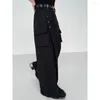 Men's Pants Functional Large Pocket Loose Wide Leg Men Clothes Rivet Decoration Personality Cargo Casual Full Length Trousers XL