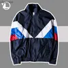 Giacca patchwork retrò uomini casual designer di alta qualità nylon windbreaker reggae skateboard jackets college varsity cappotti donne hkd230815