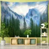 Tapestries Mountain Under The Mist Painting Tapestry Wall Hanging Natural Scenery Hippie Home Decor R230815