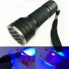 21 LED UV Flashlight Torch Torch Light Violet Light Blacklight UV Lamp Torch 3A بطارية لاكتشاف مدقق Marker DLH437ZZ