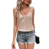 Women's T Shirts Women paljett Vest Top Plus Size V Neck Sparkle Tank Glitter Cami Crop Going Out Tops Party Rave Outfit