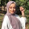 Ropa étnica Chiffon Hijab bufanda Turbanos para mujeres Shawl Plain Foulard Muslim Veil Head Wraps Hargénea Malasia Hijabs de mujer Malasia Hijabs