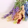 Flores decorativas Vid artificial Garland Wisteria Rattan Wall Salt String String Decoração do arco de casamento romântico Plantas falsas de hera