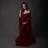 Moderskapskläder för gravida kvinnor för fotograferingsklänningar kostym eleganta klänningsmatemitetsklänningar