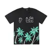 Designer Mens T shirts Graffiti Tees Tops Palms Palmangel City Designer Limited Inkjet Letter Printing Womens Sailboat Short sleeved Casual Tees Tops White ad