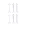 Labret Lip Piercing Jewelry Wholesales 100pcs Tongue Barbell Ladies Simple Nose Ring Retainer Stud Clear Transparent For Women Body Bioflex 230814