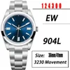 EWF V3 ew124300 Cal.3230 EW3230 automatisch herenhorloge 41MM blauwe wijzerplaat 904L roestvrijstalen armband Dezelfde serie gegarandeerd eeuwig horloge