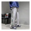 Pantaloni maschili versione coreana dritta tubo design verticale pantaloni di nicchia estate high street sport sports fash fashion maschi sottili