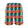 Shorts masculinos colorido tigre gym arte de arte casual calça curta, homem, execução de troncos confortáveis ​​ideia de presente