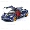 1 24 Pagani Huayra Dinastia Supercar Auto Auto Auto Auto Collezione Model Carichi di auto e giocattoli leggeri per Ldren T230815