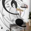 Curtain Music Symbol Black And White Art Tulle Curtains For Living Room Bedroom Transparent Tulle Curtains Window Drapes Sheer Curtain