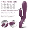 Sex Toy Massager Powerful g Spot Rabbit Vibrator Female Clitoris Nipple Dual Stimulator 2 in 1 Dildo Shop Adult Goods for Women