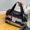 Duffel Bags Foldable High Capacity Travel Bags Waterproof Oxford Stripes Travel Duffle Bags Wet and Dry Dual Multifuncti Sports Travel Bags J230815