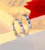 Lüks bvlgr üst mücevher aksesuarları tasarımcı kadın İngilizce mektup açılış çifti erkekler ve kadınlar için moda elmas seti zirkon ring aşk çift bir çift