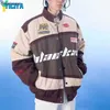 Yiciya Bomber Frau Stickereiauto Renn Jacke Langarm Vintage Button American Baseball Varsity Hip Hops Jackets Mantel METE HKD230815