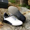 2023 Novos sapatos de ginástica masculina Treinamento de golfe branco para homem de couro genuíno Sapatos de esportes homens Anti Slip Golf Sneakers Men Tamanho 39-45