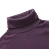 Men's Sweaters Inner Luxury Light Thin Skinny Cotton For Men Women Winter Fashion Turtleneck Pure Color Elastic Long Sleeve Top