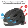 Cycling Helmets LED Lamp Bicycle Helmet With Tail Light Intergrallymolded Outdoor Sport Riding Motorcycle Bike Equipment 230814