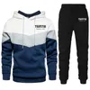 Mens Tracksuits Nova tendncia roupa de treino masculino moletom com capuz 2 peas conjunto roupas esportivas jogging wear trapst 230815