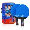 Настольный теннис Raquets 2pcs Loki K5000 Blue Sponge Carbon Table Tennis Professional Original Loki Ping Pong Racket с сумкой 230815