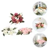 Flores decorativas 3 PCs anéis de anel rosa Wrinal