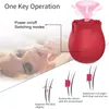 Brinquedo sexual massageador em formato de rosa, vibrador de sucção de vagina, sugador de mamilos íntimo, lambedor oral, estimulação de clitóris, poderoso para mulheres