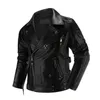 Giacche da uomo 2023 Street Fried Street Pure Top Top Stray Giacca in pelle in pelle MultiZipper Brana Bella motocicletta Slim Slim 230814 230814