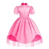 Girl's Dresses Peach Costume Kids Princess Dress For Girl Halloween Cosplay Costume Children Kids Birthday Carnival Party Outfits 230815