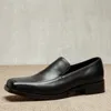 Dress Shoes US 610 Super Soft Luxury Elegant Men's Slip On Leather Mature Man Square Toe Casual Office Oxfords 230814