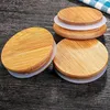 Glass Jars with Natural Bamboo Lids for Home Kitchen Flour, Cookie, Candy Spices - Small Food Storage Airtight Canister Sets Pantry Org Pdkt
