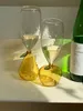 ワイングラスクリエイティブフルーツカップアップルピアシェイプガラスワインカップかわいいシャンパンカップ楽しいワインカップ装飾装飾ウォーターカップビールグラス230814