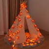 Altre forniture per eventi forniture in acero foglie di corda Luci a foglie Garlands batteria gestita Autunno Ringraziamento Halloween Halloween Camino Porta Decora 230814