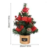 Christmas Decorations Tabletop Mini Tree Decoration Decor In Tin Box Artificial Star Treetop Ornaments For Table