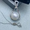 Chains Lefei Fashion Trendy Silver 925 Strong Luster 11-12mm Freshwater Pearl Waterdrop Necklace For Girls Women Wedding Charms Jewelry