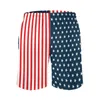 Heren shorts Two Tone Turtip Board Summer American Flag Stars and Stripes Sport Fitness Beach Short Pants Men Fast Dry Trunks