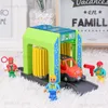 Fixer la police de la police Catng Building Block Compatible avec des jouets de police en plastique de piste de trains en bois Ldren's Toys T230815