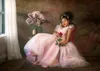 Girl Dresses A Line Tulle Girls Pageant For Po Shoot Appliques Kids Birthday Prom Gowns Sleeveless Children Flower