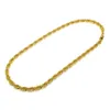 Naszyjniki wiszące punkowe 10 mm łańcuch liny dla mężczyzn chłopcy platowany srebrny kolor skręcony singapur Naszyjnik Hip Hop męski biżuteria Prezenty Długość 78 cm 230815