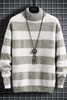 Men's Sweaters Men Striped Knit Jumpers Woman Pullover Crew Neck Harajuku Sweatshirt Autumn Fashion HipHop Streetwear Sweater