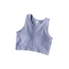 2023New yoga -outfitpak Vest Women Summer High Elasticiteit Sports top met borstkussen schokbestendig ademende hardloopfitnessontwerper