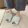 Slippers Women Slippers Winter House Faux Fur Warm Flat Female Shoes Slip on Home Furry Ladies Slippers Indoor Slides Size 36-43 X230519