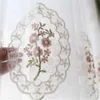 カーテンヨーロッパの白い刺繍入り花柄のチュールカーテンベッドルームの薄いカーテンリビングルーム寝室の窓