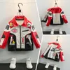 Jackets Fashion Boys Leather Jacket Creative Hiphop Street voor 110 jaar kind Kid PU Motorcycle top Kleding 230814